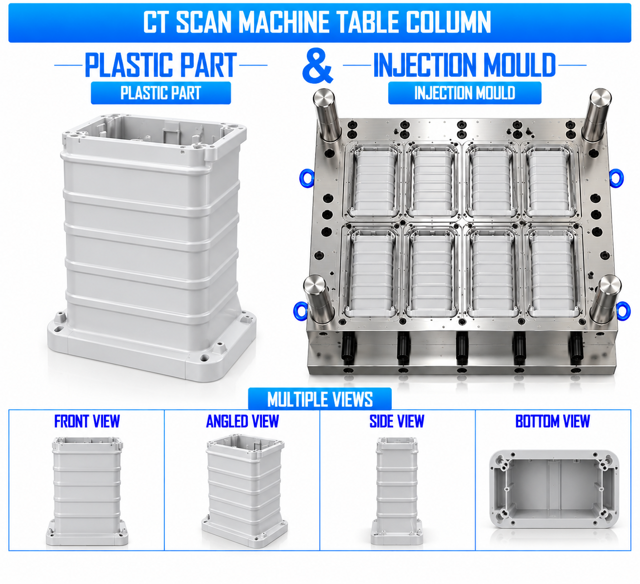 CT Scan Machine Plastic Table Column Mould and Moulding Service